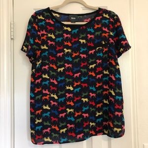 Maeve Animal Print Pocket Tee